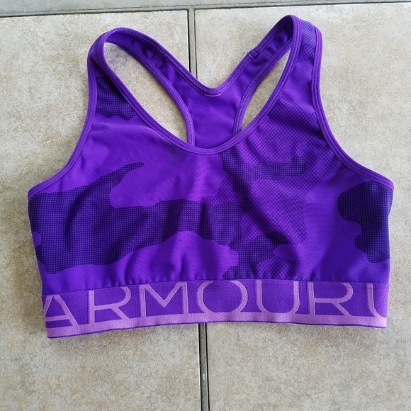 Under Armour Other - Under Armour Camo Racerback Purple Sport's Bra  35